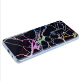 Samsung S9 Bling Beauty Marble Ring Stand Case,Aulzaju Samsung S9 Shiny Cute Creative Colorful Marble Holographic Sparkle TPU Case Cover for Samsung Galaxy S9(samsung galaxy s9, Black Marble)
