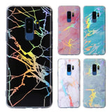 Samsung S9 Bling Beauty Marble Ring Stand Case,Aulzaju Samsung S9 Shiny Cute Creative Colorful Marble Holographic Sparkle TPU Case Cover for Samsung Galaxy S9(samsung galaxy s9, Black Marble)
