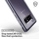 Caseology Skyfall for Galaxy Note 8 Case (2017) - Clear Back & Slim Fit - Orchid Gray