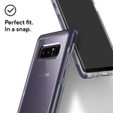 Caseology Skyfall for Galaxy Note 8 Case (2017) - Clear Back & Slim Fit - Orchid Gray