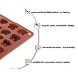 Yunko 16 Cavity Elephant Silicone Chocolate Mold Ice Cube Tray Jello Fudge Mold Candy Gum Mould