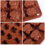 Yunko 16 Cavity Elephant Silicone Chocolate Mold Ice Cube Tray Jello Fudge Mold Candy Gum Mould